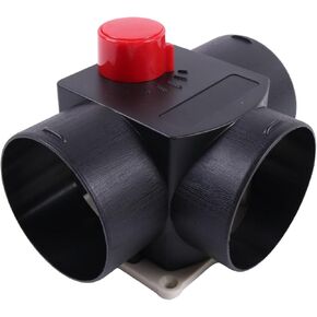 Ztuoauma 75mm 5-gear t-pice diesel date duct duct duct most air connector مع رفرف صمام قابل للتعديل متوافق مع eBerspacher Webasto Heater 2kw 3kw 5kw 8kw