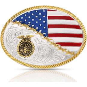 Montana Silversmiths FFA Future Farmers of America National Traditics Flag American Western Bill Belt
