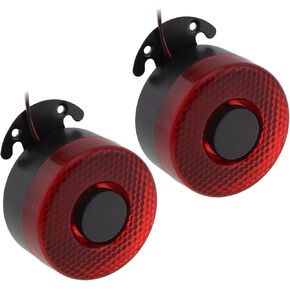 2Pcs Back Up Alarm for Truck Car, 12V/24V 105dB Reverse Beeper Car Reverse Alarm Vehicle Auto Back Up Horn with Light