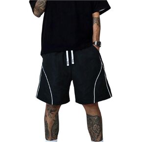 Gorglitter Men's Y2K Contraving Piping Shorts Shorts Shorts Shorts مع جيوب