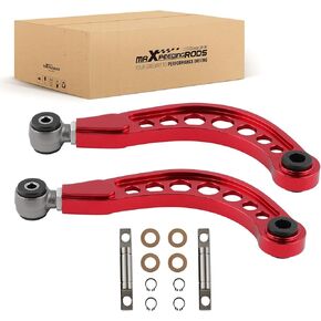 maXpeedingrods Rear Upper Control Arms for 2006-2015 Honda Civic Coupe Sedan Acura CSX-S, 3° Adjustable Camber