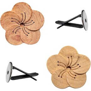2 PCS Wood Flower Diffuser ، Wood Plum Blossom Car Vent Clip Diffuser Air Air ، Doffuser Flower Armatherapy for Car Bedroom Office ، Accessories Car (Rosewood+Cherry)
