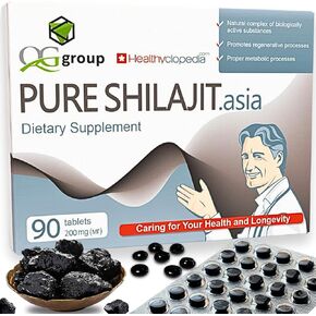 Natural Pure Shilajit Tablets Analog Raw Resin Mumiyo Dry Drops 90 Tablets - 200mg 100% Himalayan Supplement with 85+ Trace Minerals for Energy & Metabolism, Immune Support - Ideal for Men & Women