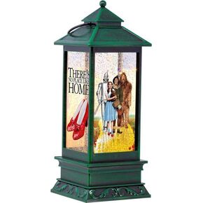 Spoontiques Wizard of Oz Glitter Lantern - No Place Like Home Holiday Traditional Light Up Decoration - Indoor Seasonal Festive Decor for Centerpiece, Mantle, Tabletops at Christmas (4" x 4" x 10.5")