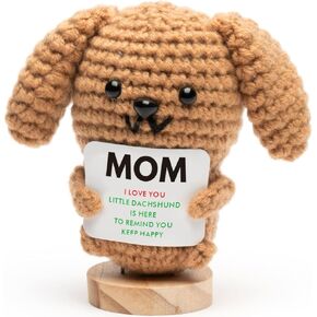 حيوانات كروشيه إيجابية هدايا داكشوند ، الدعم العاطفي دمية الكروشيه لمحبي وينر للكلاب ، صنعت بالفعل الهدايا المصنوعة يدويًا in Kuwait