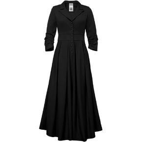 CHIC STAR Womens Ruffle Maxi Shirtdress