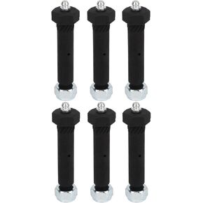 Shackle Bolt Kit, Pack of 6 Trailer Axle Spring Shackle Bolt with Locknut Steel Grease Type Eye Wet Bolt for Most Trailer Axles From 2000 3500 5200 6000 and 7000 Axles