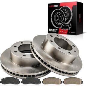 Torchbeam Front Brakes and Rotors Kit Brake Pads Brake Rotors and Pads for Ford 2005-2007 F-250 Super Duty 6.0T, Ford 2005-2007 F-350 Super Duty 6.0T,Brake Rotors + Ceramic Pads Kit