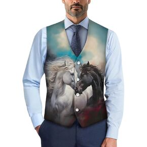 Men's Casual Plus Size Vest Dress Vest for Men Wedding Woven Cloth Slim Fit Waistcoat Jacket Tank Top