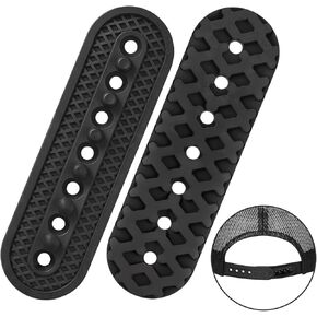 2Pcs Black Adjustable Hat Extender, Widenable Hat Extender Snapback, Sweat Resistant Washable, Snapback Extender for Larger Head Circumference