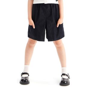 Girls Denim Shorts Black Elastic Waist Jeans for Teen Girls Cargo Style Pull on Loose Leg 5T-13Y