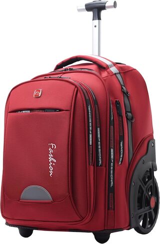 Rolling Backpack for Adults, 22 Inch Backpack with Wheels for Business, College Student and Travel Commuter, Waterproof Wheeled Backpack (black) in Saudi Arabia