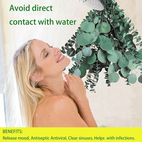 40 Pcs Mixed Real Dried Eucalyptus Stems, 100% Natural Preserved Eucalyptus Leaves with Lavender, Greenery for Hanging Shower, Decor in Kuwait