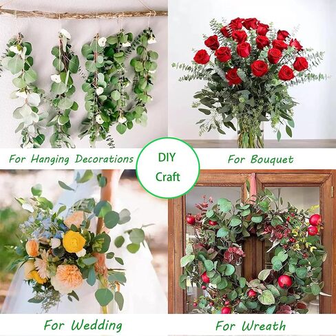 40 Pcs Mixed Real Dried Eucalyptus Stems, 100% Natural Preserved Eucalyptus Leaves with Lavender, Greenery for Hanging Shower, Decor in Kuwait