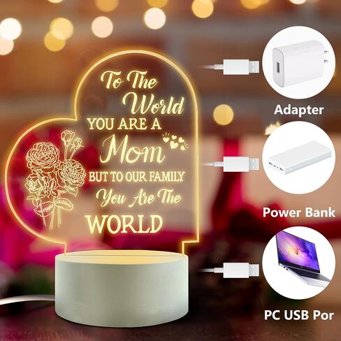 Best Best Mom Birthday Gifts from Daughter Son，Mom Birthday Gifts Night Light，Room Decoration Mom's Gifts in Saudi Arabia