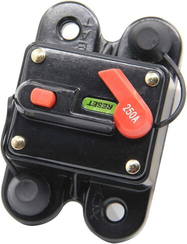 ZOOKOTO 50 Amp Circuit Breaker, Fuse holder 50A Trolling Motor Auto Car Marine Boat Bike Stereo Audio Terminal Inline Fuse Inverter with Manual Reset 12V-24V DC in Saudi Arabia