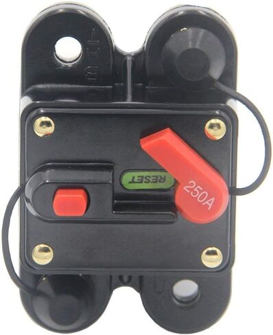 ZOOKOTO 50 Amp Circuit Breaker, Fuse holder 50A Trolling Motor Auto Car Marine Boat Bike Stereo Audio Terminal Inline Fuse Inverter with Manual Reset 12V-24V DC in Saudi Arabia