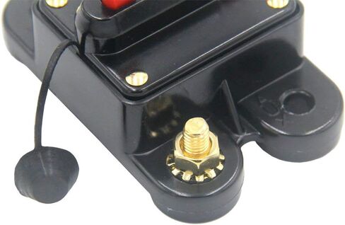 ZOOKOTO 50 Amp Circuit Breaker, Fuse holder 50A Trolling Motor Auto Car Marine Boat Bike Stereo Audio Terminal Inline Fuse Inverter with Manual Reset 12V-24V DC in Saudi Arabia
