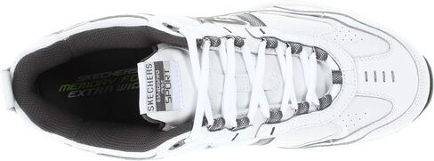 Skechers Sport Men's Vigor 2.0 Serpentine Oxford,White/Charcoal,8 2E US in Saudi Arabia