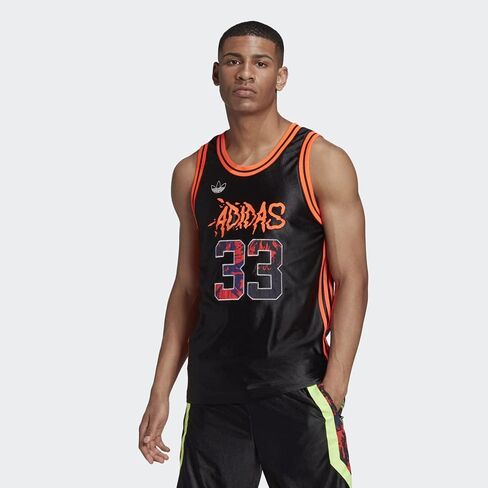 Adidas Men's Festivo Tank Top, Black/Solar Red in Saudi Arabia