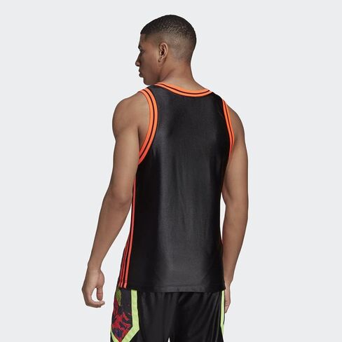 Adidas Men's Festivo Tank Top, Black/Solar Red in Saudi Arabia