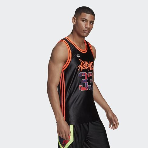 Adidas Men's Festivo Tank Top, Black/Solar Red in Saudi Arabia
