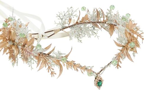 MOSTORY Fairy Flower Crown for Women - Woodland Elf Crown for Renaissance Faire Accessories Cosplay Photo Shoot Fairy Outfit in Saudi Arabia