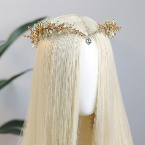 MOSTORY Fairy Flower Crown for Women - Woodland Elf Crown for Renaissance Faire Accessories Cosplay Photo Shoot Fairy Outfit in Saudi Arabia