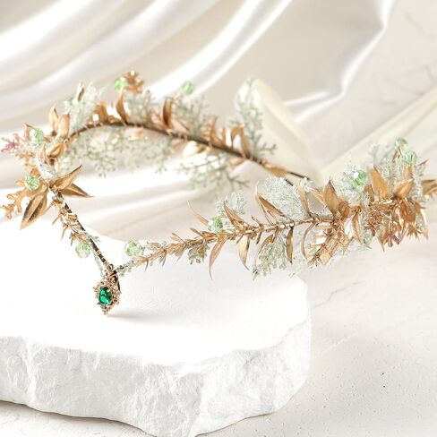 MOSTORY Fairy Flower Crown for Women - Woodland Elf Crown for Renaissance Faire Accessories Cosplay Photo Shoot Fairy Outfit in Saudi Arabia