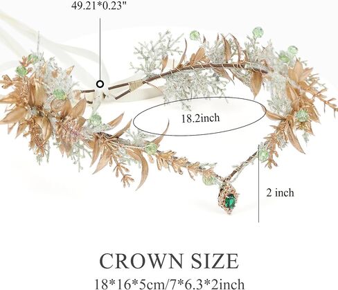 MOSTORY Fairy Flower Crown for Women - Woodland Elf Crown for Renaissance Faire Accessories Cosplay Photo Shoot Fairy Outfit in Saudi Arabia