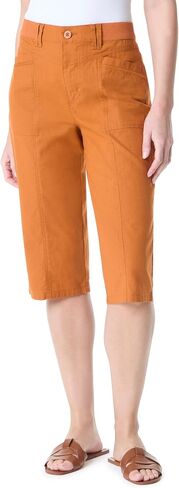 Gloria Vanderbilt Women's High Rise Ribbed Waist Cargo Skimmer Short Standard in Saudi Arabia