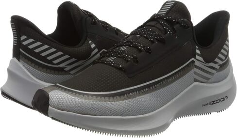 Nike Women's Air Zoom Winflo 6 Shield Running Shoes (Black/Lime/Purple, Numeric_11) in Saudi Arabia