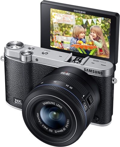 Samsung EV-NX3000BEIUS Wireless Smart 20.3MP Compact System Camera with 3-Inch LCD and 20-50mm Compact Zoom (Black) in Saudi Arabia