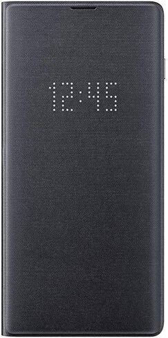 Samsung Original Galaxy S10+ Protective LED View Wallet Cover Case - Black in Saudi Arabia