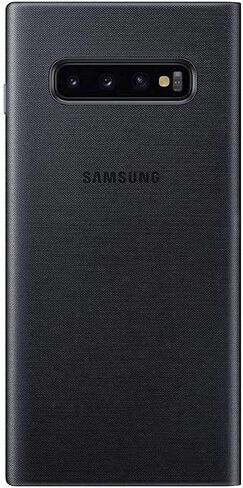 Samsung Original Galaxy S10+ Protective LED View Wallet Cover Case - Black in Saudi Arabia