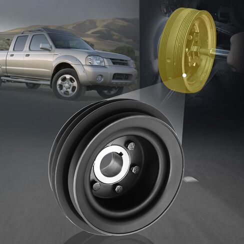 594-435 محرك متنازل بكرة crankshaved برة متوافقة مع نيسان فرونتير 1998-2004 ، Xterra 2000-2004 ، DOHC L4 2.4L ، استبدل# 123033S500 ، 123039WA0A in Kuwait