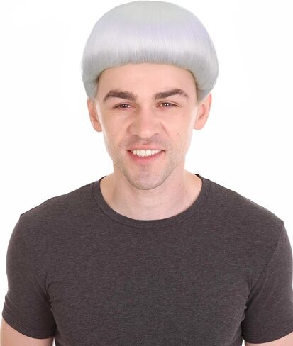 Adult Men's 9 Inch Halloween Retro Bowl Cut Wig – Brown Colors, Soft Synthetic Hair for Festivals & Anime Parties Flame-Retardant Synthetic Fiber in Kuwait