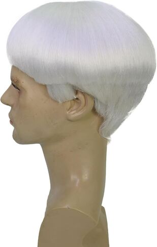 Adult Men's 9 Inch Halloween Retro Bowl Cut Wig – Brown Colors, Soft Synthetic Hair for Festivals & Anime Parties Flame-Retardant Synthetic Fiber in Kuwait