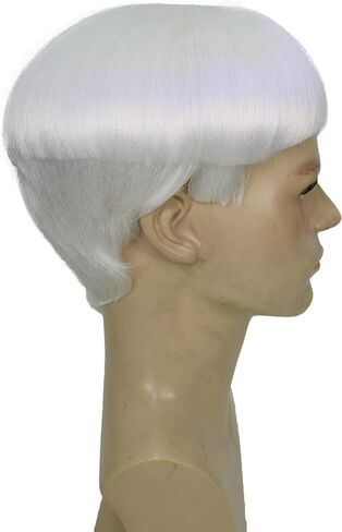 Adult Men's 9 Inch Halloween Retro Bowl Cut Wig – Brown Colors, Soft Synthetic Hair for Festivals & Anime Parties Flame-Retardant Synthetic Fiber in Kuwait
