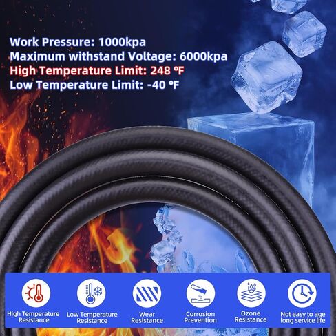 5/16 Fuel Hose 300PSI 5Ft ID 8mm x OD 14mm Fuel Line Hose Kit Include 8 Stainless Clamps Fit for Small Engine Equipment such as Mowers, Tractors, Snow Blowers, Dirt Bikes in Saudi Arabia