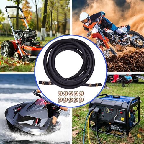 5/16 Fuel Hose 300PSI 5Ft ID 8mm x OD 14mm Fuel Line Hose Kit Include 8 Stainless Clamps Fit for Small Engine Equipment such as Mowers, Tractors, Snow Blowers, Dirt Bikes in Saudi Arabia