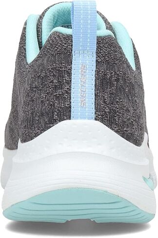 Skechers Arch Fit Comfy Wave Sneakers for Women - Mesh Knit Fabric Upper, Air Cooled Design, Lightweight and Durable Sneakers Black/Lavender 5.5 B - Medium in Saudi Arabia