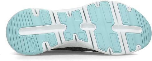 Skechers Arch Fit Comfy Wave Sneakers for Women - Mesh Knit Fabric Upper, Air Cooled Design, Lightweight and Durable Sneakers Black/Lavender 5.5 B - Medium in Saudi Arabia