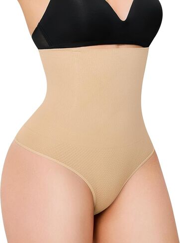 LANCS Thong Shapewear Tummy Control Underwear for Women Seamless Shaping Panties High Waist Body Shaper Girdle in Saudi Arabia