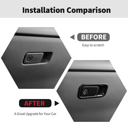 RT-TCZ Co-Pilot Locker Switch Button Cover Trim Decoration Interior Accessories for Ford Mustang 2024 2025 (Black Carbon Fiber) in Saudi Arabia