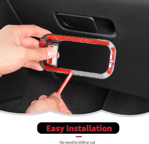 RT-TCZ Co-Pilot Locker Switch Button Cover Trim Decoration Interior Accessories for Ford Mustang 2024 2025 (Black Carbon Fiber) in Saudi Arabia