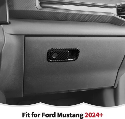 RT-TCZ Co-Pilot Locker Switch Button Cover Trim Decoration Interior Accessories for Ford Mustang 2024 2025 (Black Carbon Fiber) in Saudi Arabia