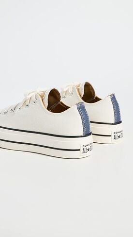 Converse Chuck Taylor All Star Canvas Platform Ox Womens Shoes Size 8, Color: Black/White in Saudi Arabia