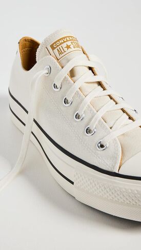 Converse Chuck Taylor All Star Canvas Platform Ox Womens Shoes Size 8, Color: Black/White in Saudi Arabia
