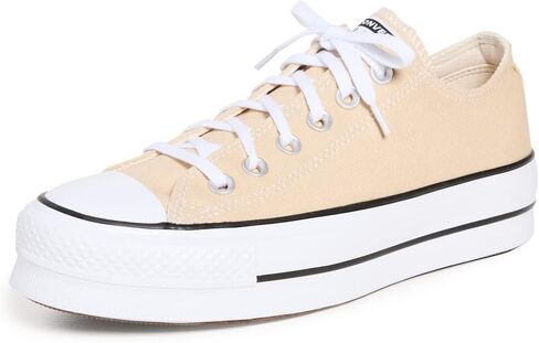 Converse Chuck Taylor All Star Canvas Platform Ox Womens Shoes Size 8, Color: Black/White in Saudi Arabia